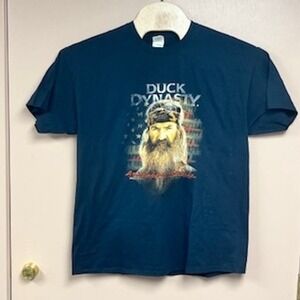 Duck Dynasty Phil Robertson American Classic Navy Blue Graphic T-Shirt Mens XL